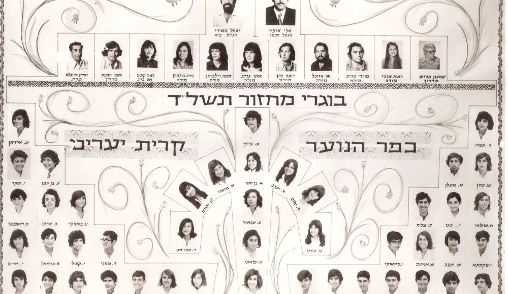 1973: Graduates, teachers, head of the village und head of the school